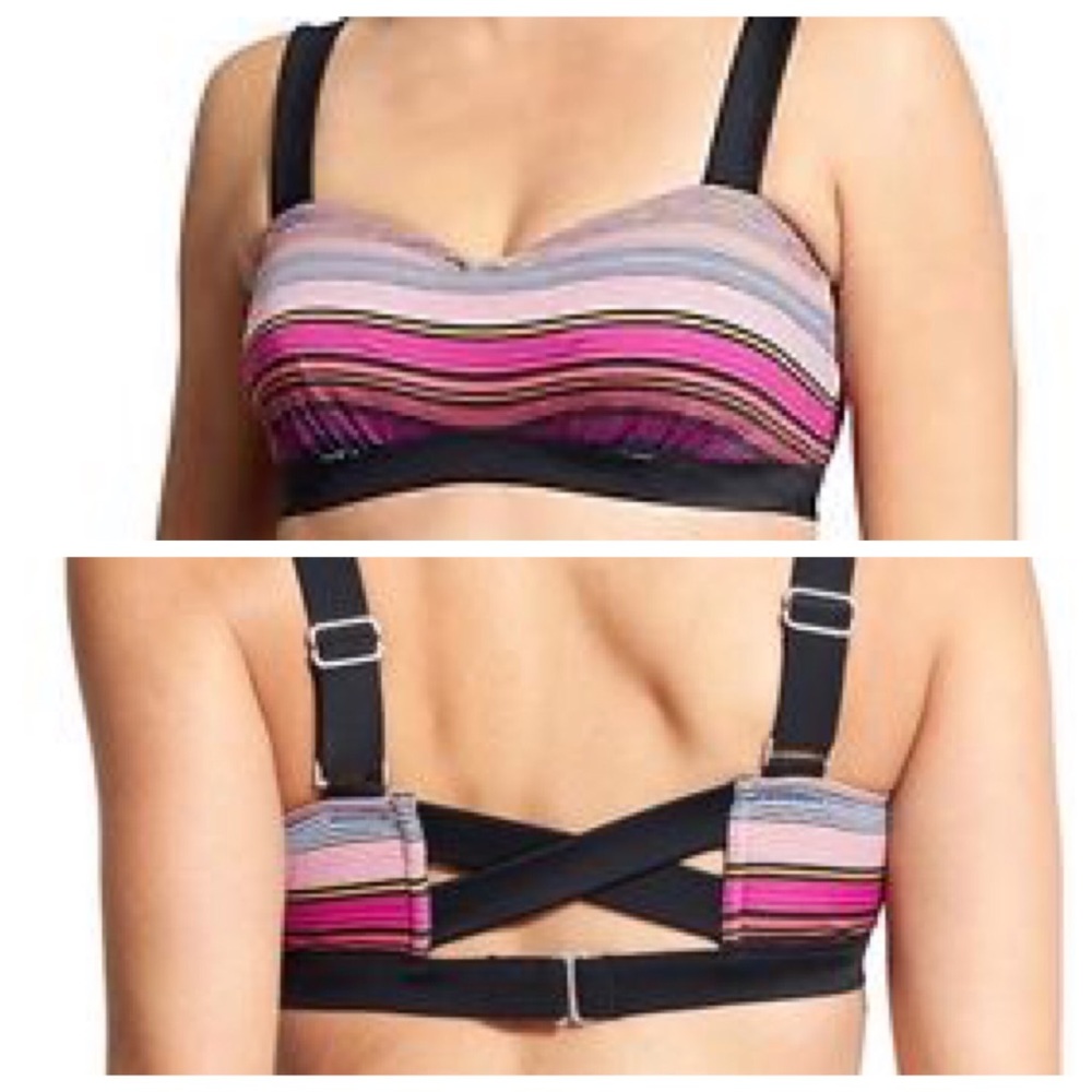 Athleta Capri stripe Pura Bikini top